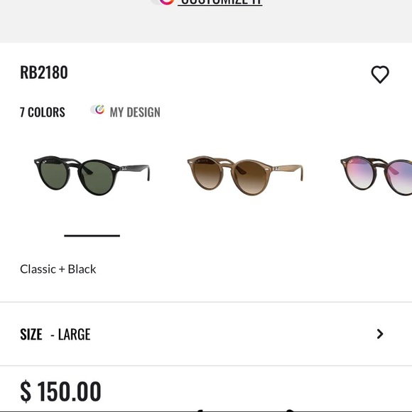 Black Ray-Ban RB2180 (Size Large) - Picture 6 of 7